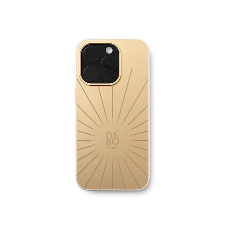 B&O ロゴ刻印入り iPhone ケース Gold Tone【iPhone16 Pro用
