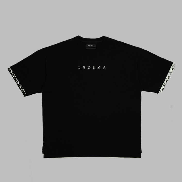 CRONOS SREEVE LOGO OVERSIZE T-SHIRTS BLACK | TOMIYA(トミヤ