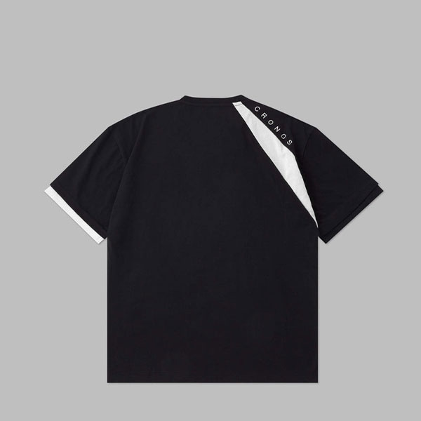 CRONOS GEO LINE OVER SIZE T-SHIRTS BLACK | TOMIYA(トミヤ)-Omotecho